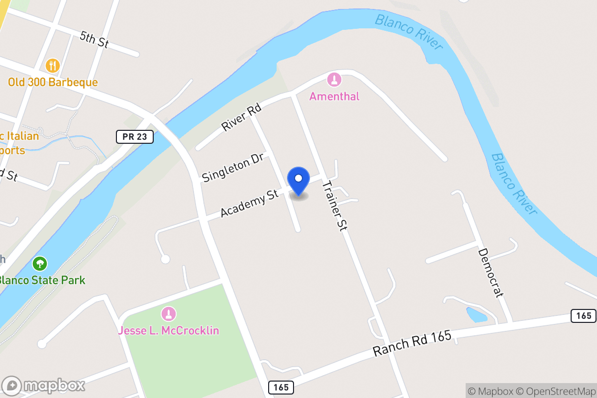 Map of 701  Academy St, Blanco, Tx 78606, Blanco