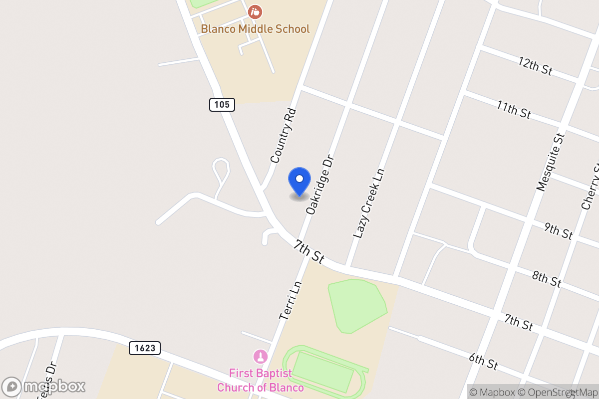 Map of 1320  7th St, Blanco, Tx 78606, Blanco
