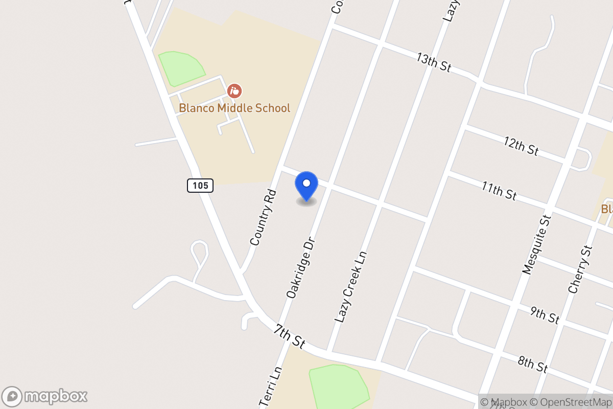Map of 907  Oakridge Dr, Blanco, Tx 78606, Blanco