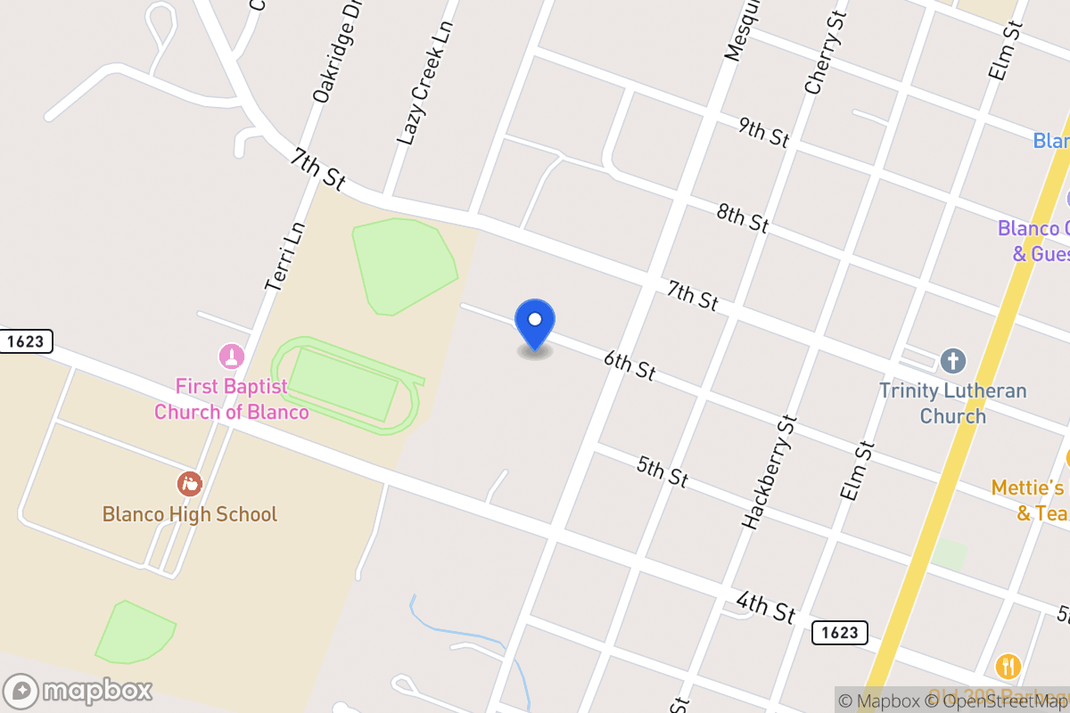 Map of 1009  6th St, Blanco, Tx 78606, Blanco