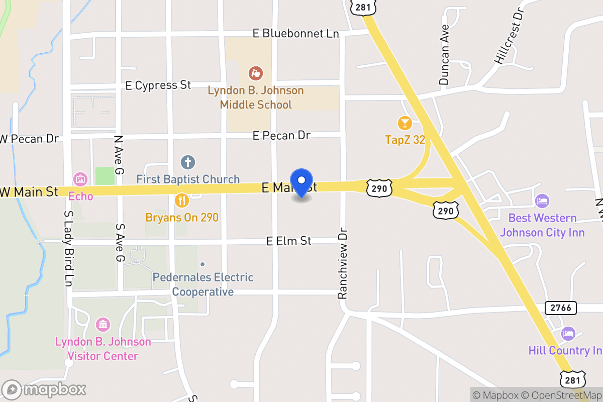 Map of 502  East Main St , Johnson City, Tx 78636, Johnson City