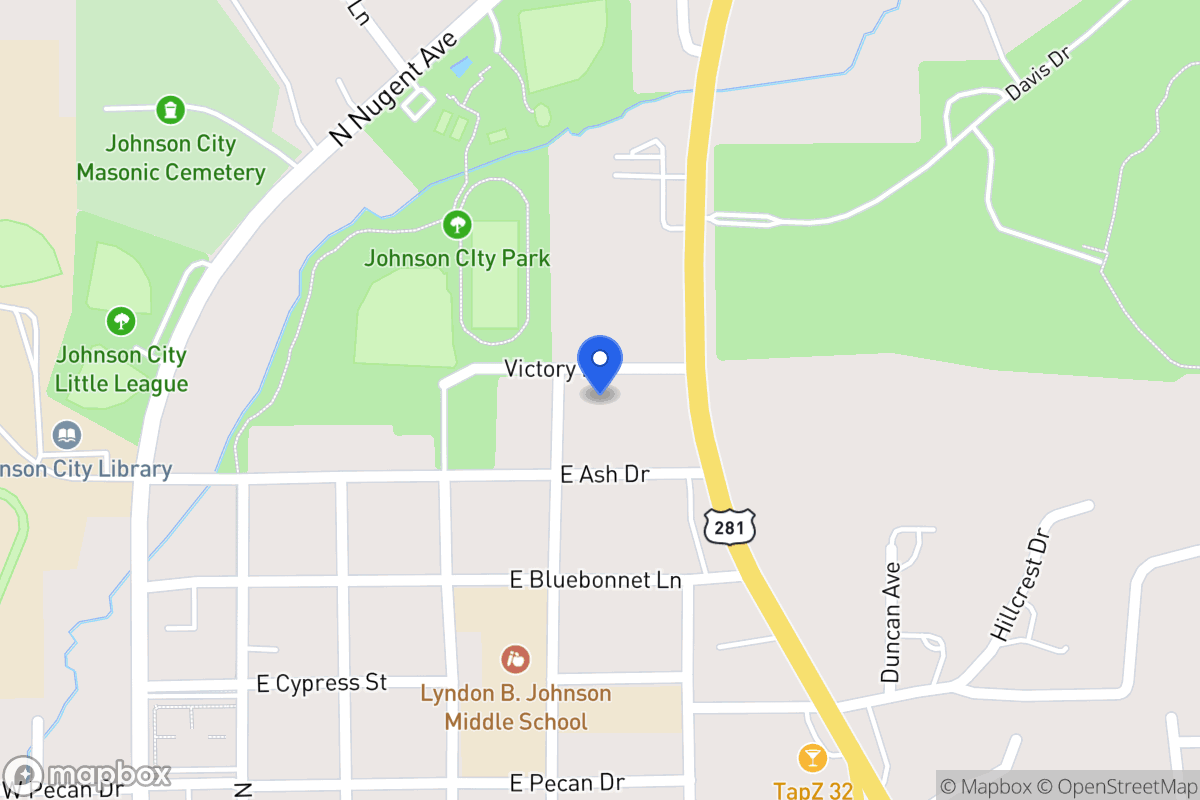 Map of 502  Victory Ln, Johnson City, Tx 78636, Johnson City