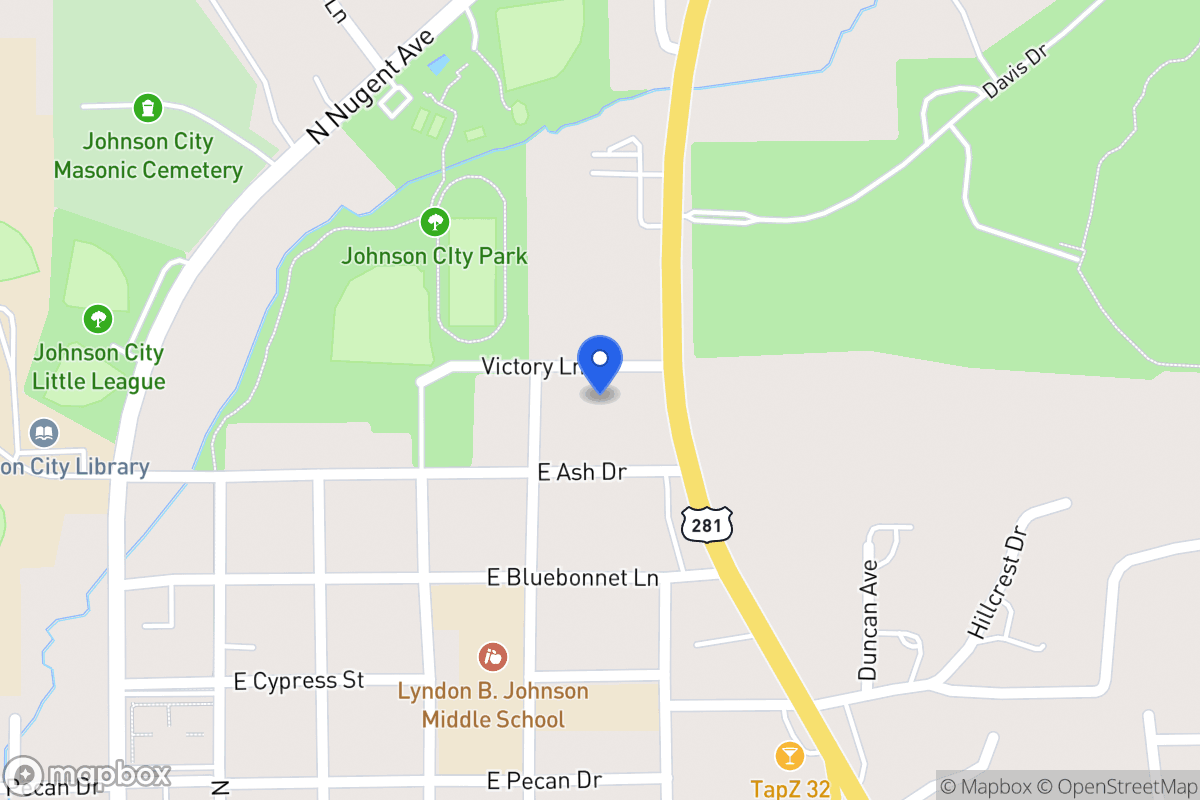 Map of 504  Victory Ln, Johnson City, Tx 78636, Johnson City