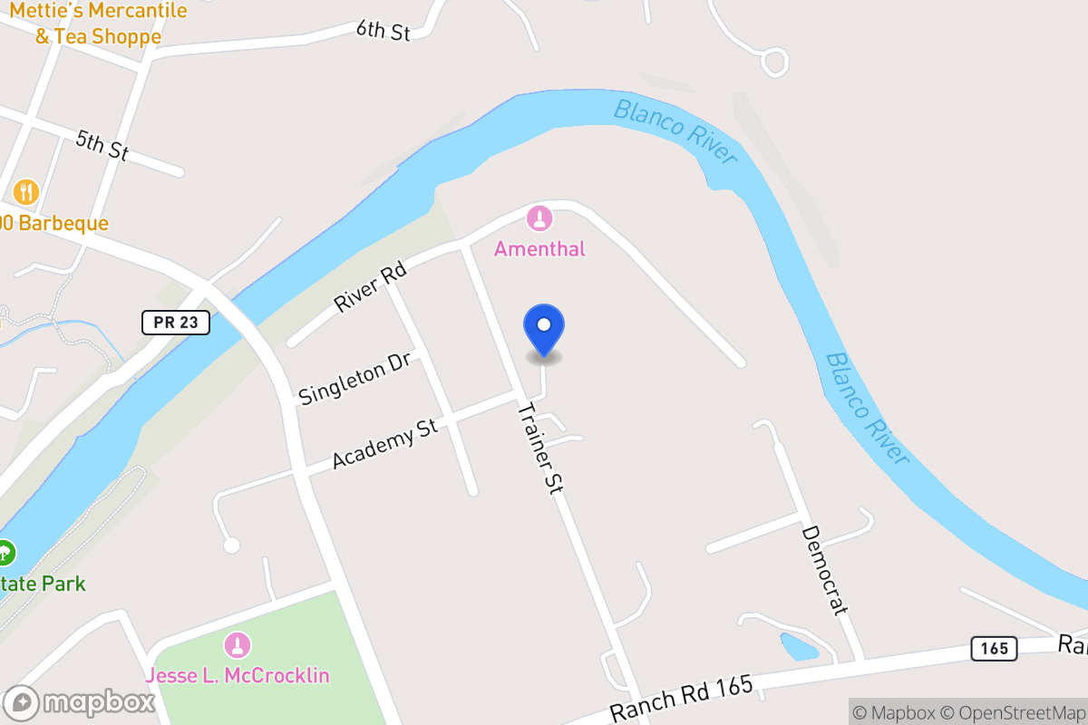 Map of 228  Trainer St, Blanco, Tx 78606, Blanco