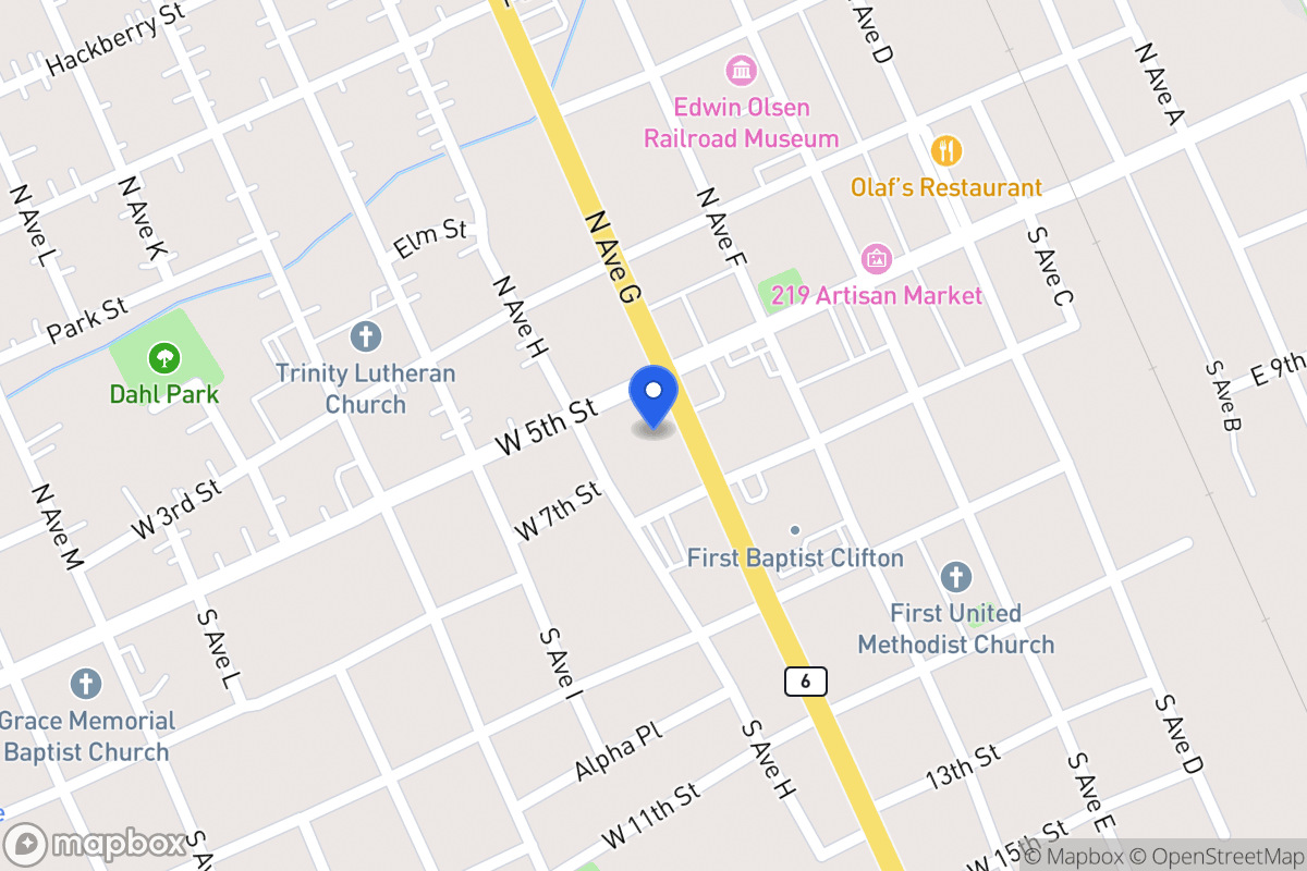 Map of 101  S Avenue G , Clifton,, Clifton