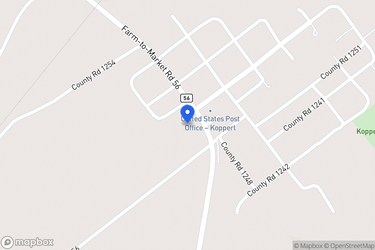 Map of 0  Fm 56 , Kopperl,, Kopperl