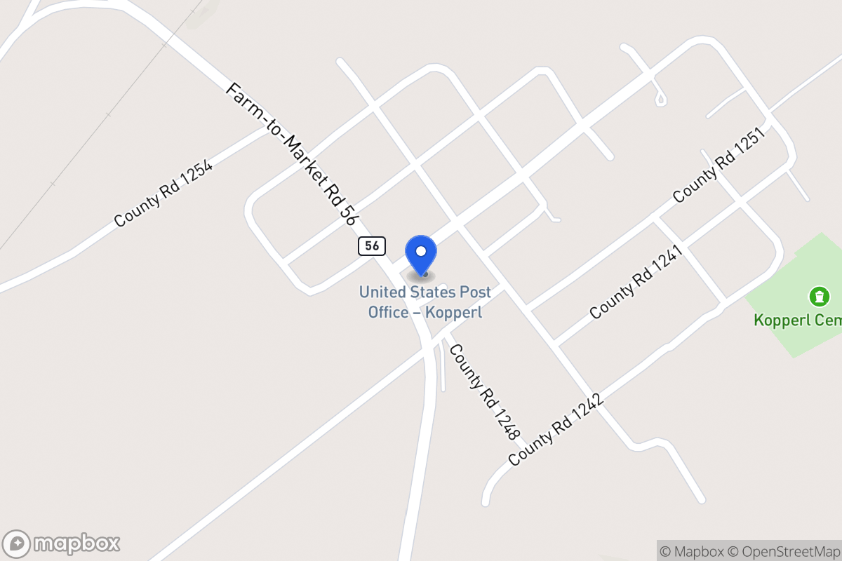 Map of 102  Fm 1859 , Kopperl,, Kopperl