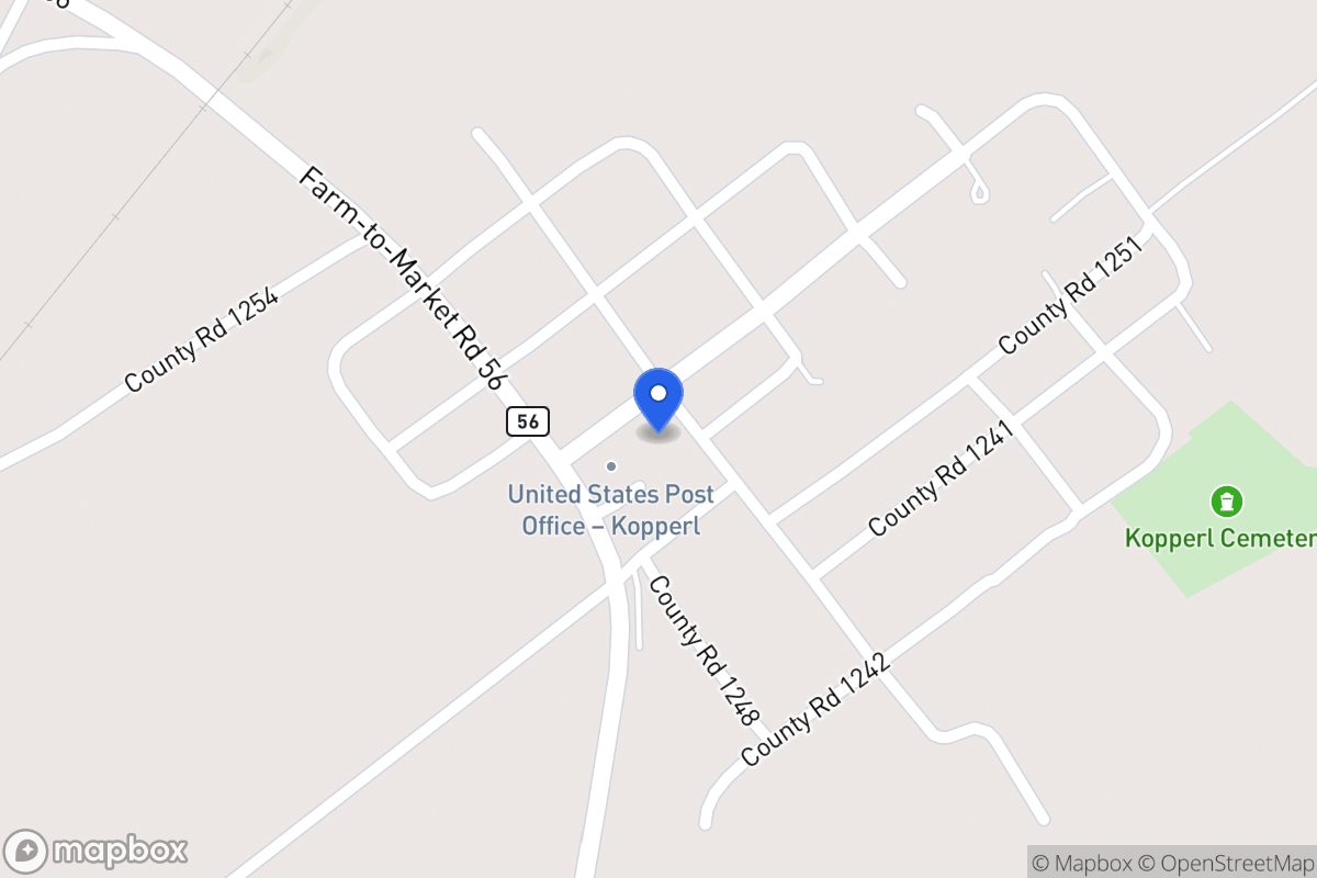 Map of 0  Cr 1244 , Kopperl,, Kopperl