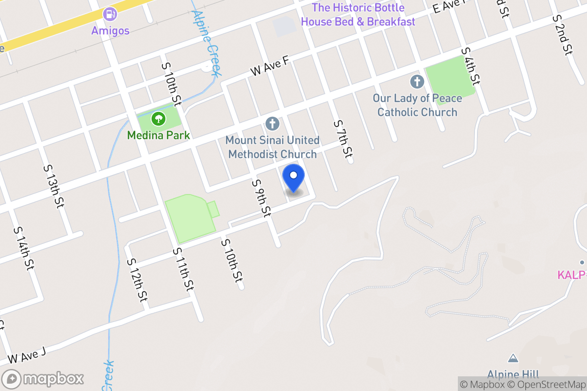 Map of 405 W Ave I , Alpine, Tx, Alpine