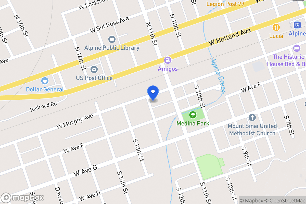 Map of 710 W Murphy , Alpine, Tx, Alpine