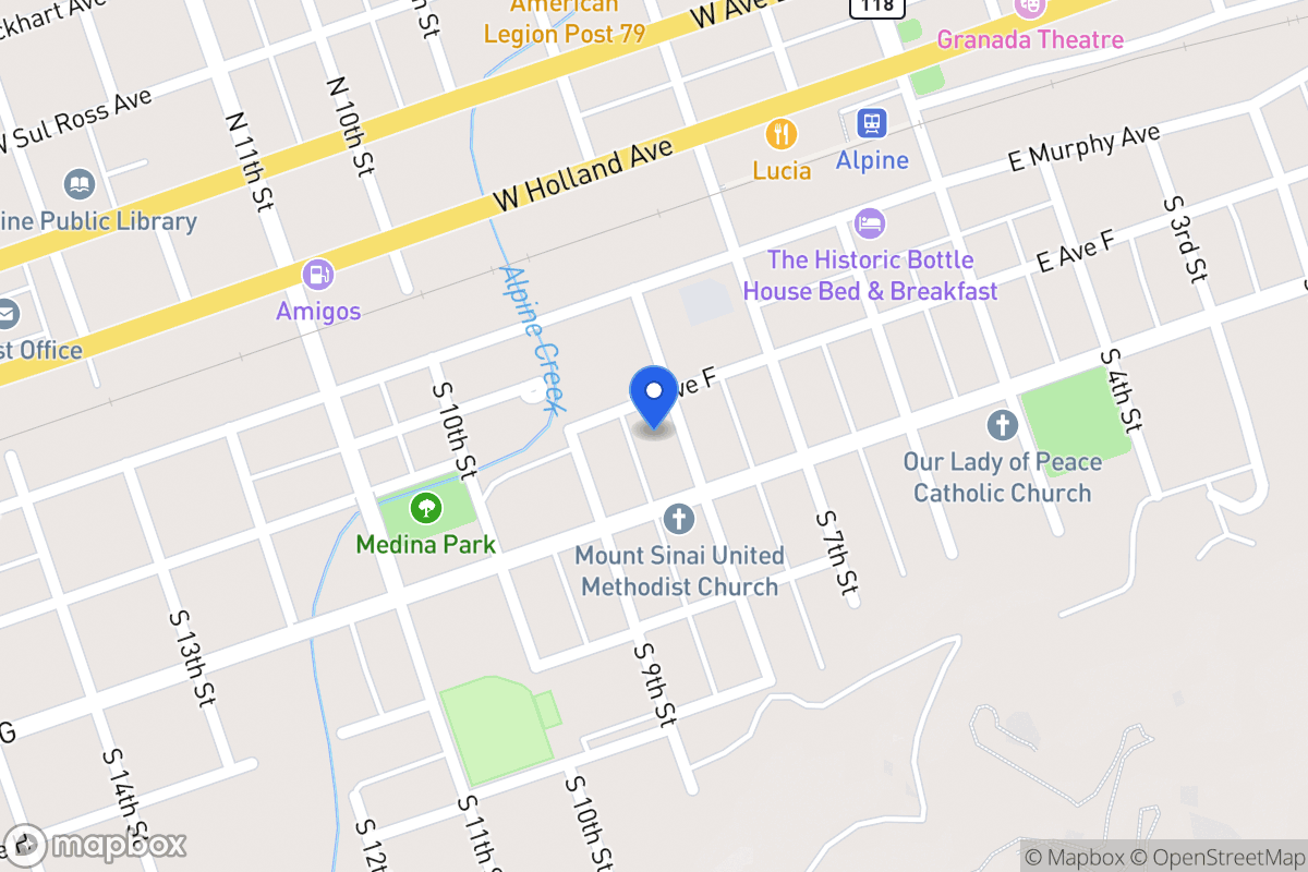 Map of 303 S 8th St , Alpine, Tx 79830, Alpine