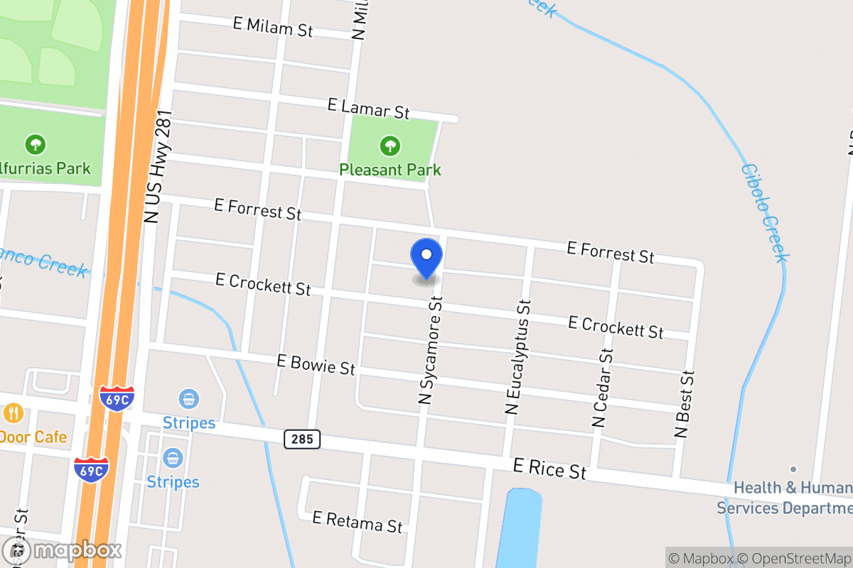 Map of 301 N Sycamore , Falfurrias, Tx 78355, Falfurrias