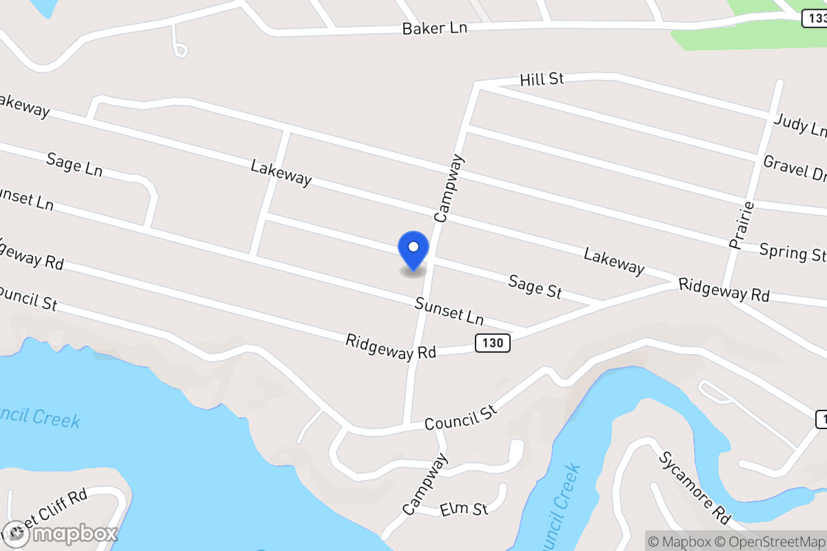Map of 400  Campway , Burnet, Tx 78611, Burnet