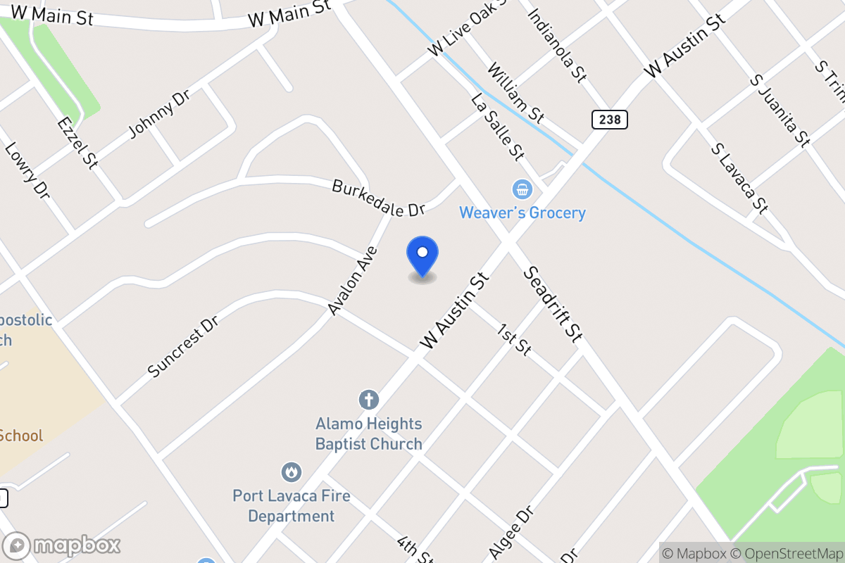 Map of 1215 W Austin , Port Lavaca, Tx 77979, Port Lavaca