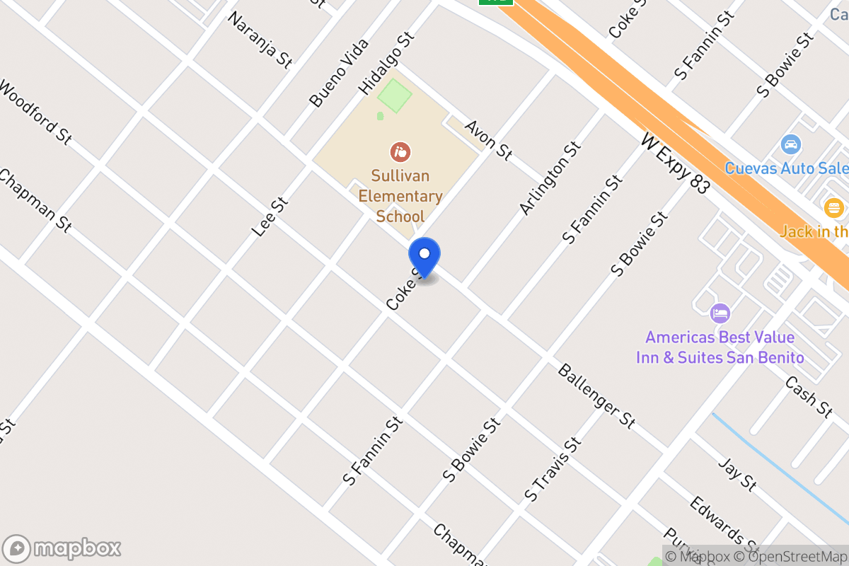 Map of 451   Ballenger St, San Benito, Tx 78586, San Benito