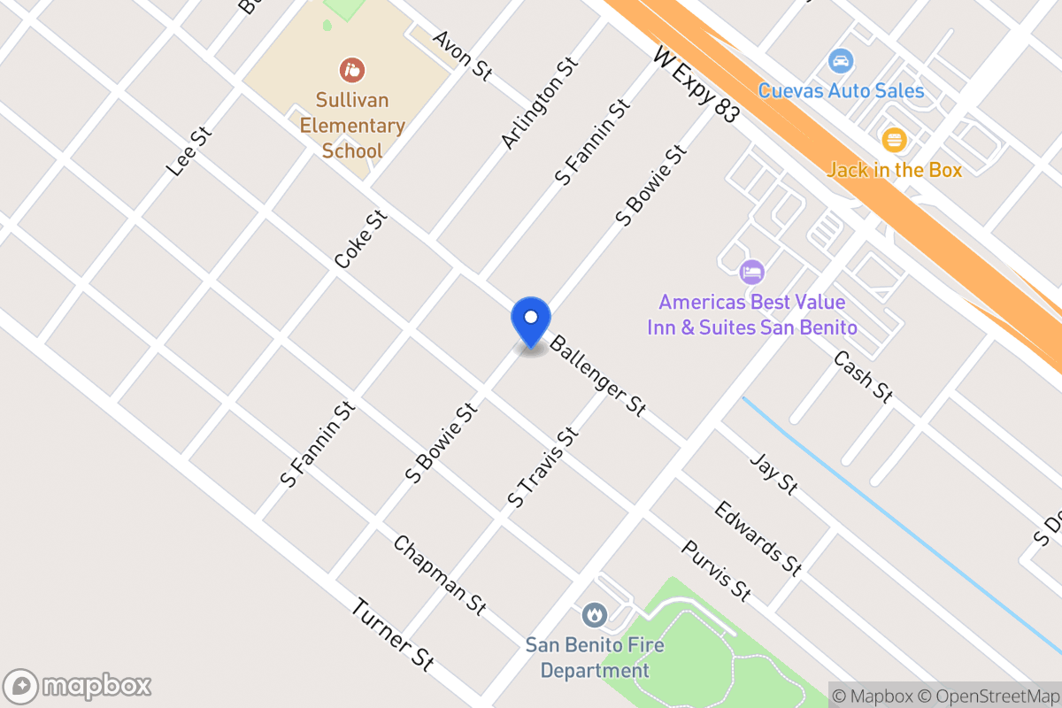Map of 1001 S Bowie St, San Benito, Tx 78586, San Benito