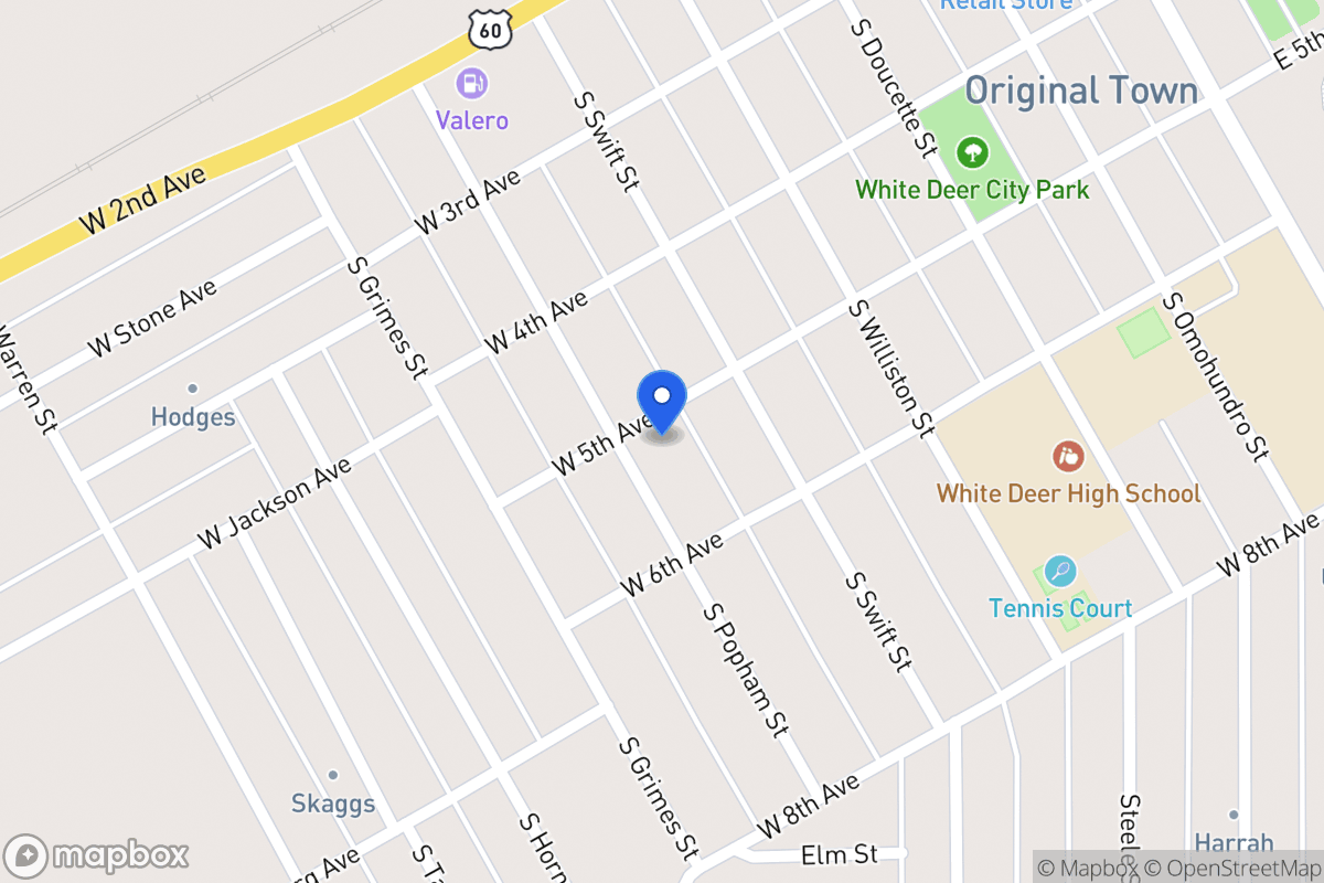 Map of 505 W 5th , White Deer, Tx 79097, White Deer