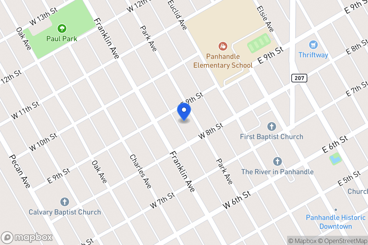 Map of 805  Park , Panhandle, Tx 79068, Panhandle