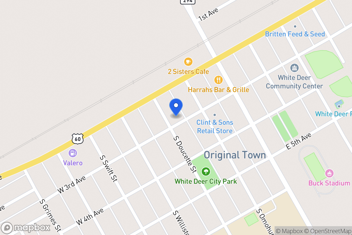 Map of 211  Doucette , White Deer, Tx 79097, White Deer