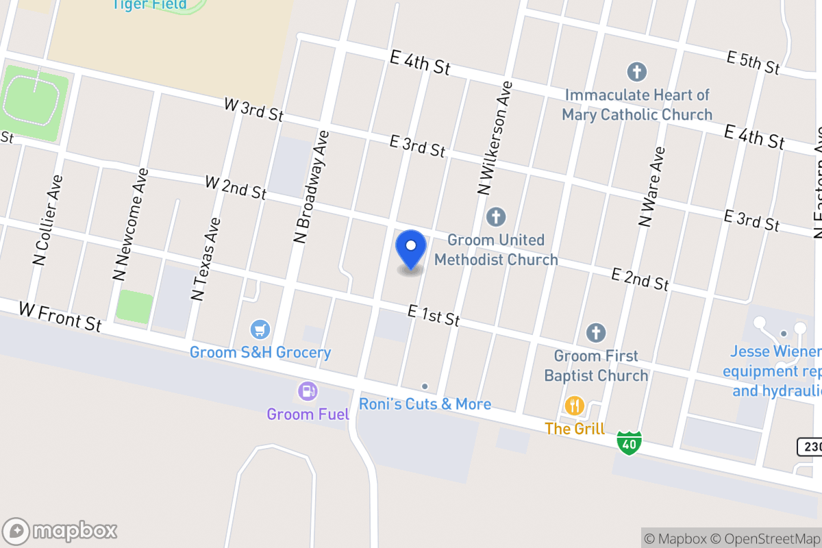 Map of 100  Choctaw Rear , Groom, Tx 79039, Groom