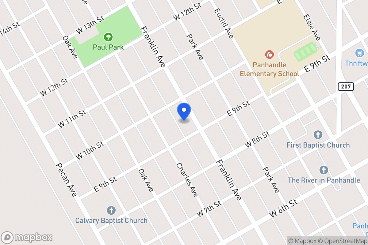 Map of 905  Franklin , Panhandle, Tx 79068, Panhandle