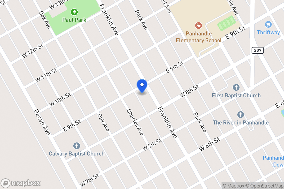 Map of 811  Franklin , Panhandle, Tx 79068, Panhandle