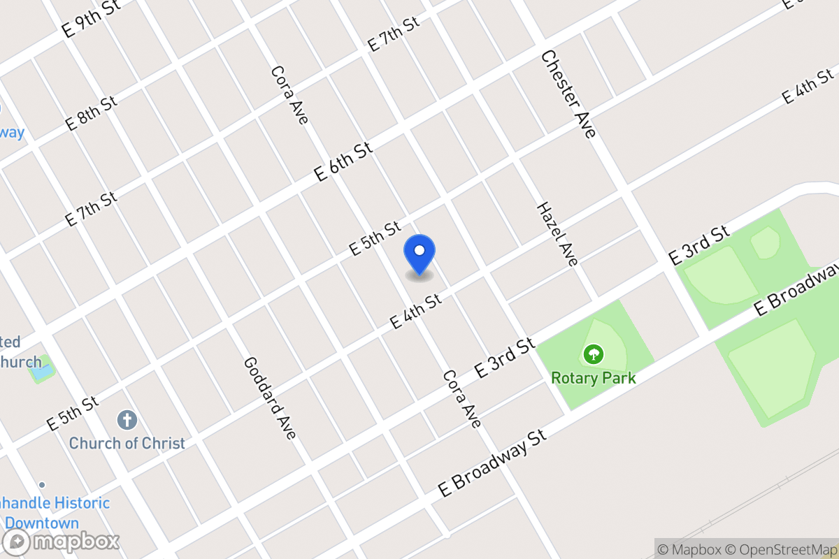 Map of 605 E 4th , Panhandle, Tx 79068, Panhandle