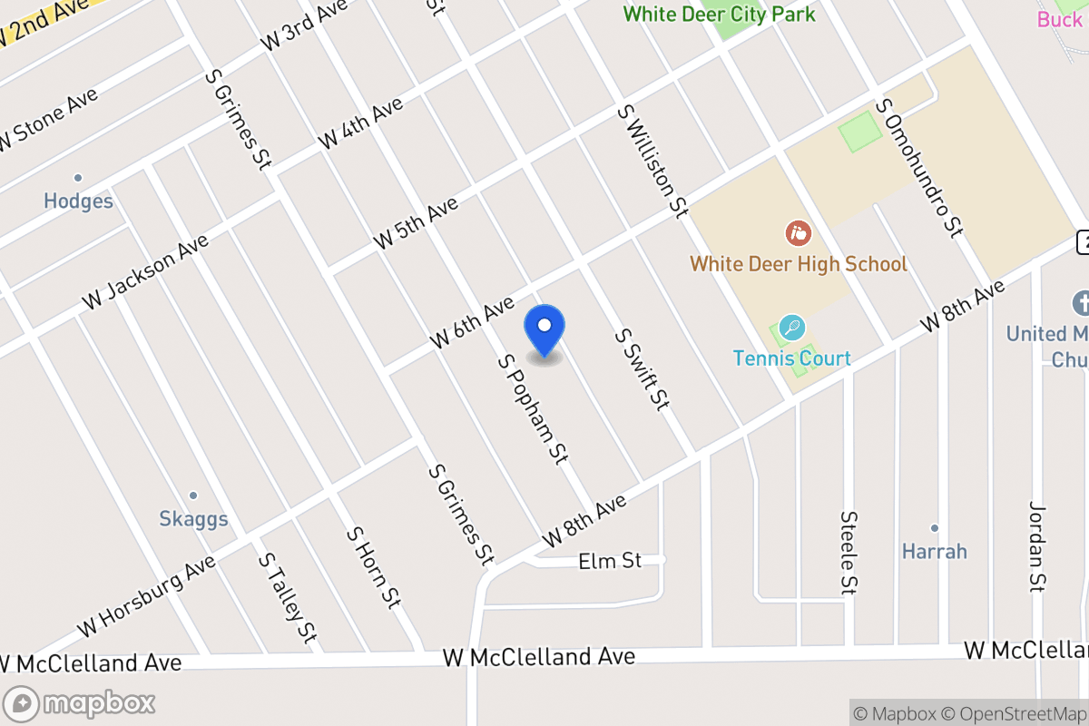 Map of 607  Popham , White Deer, Tx 79097, White Deer