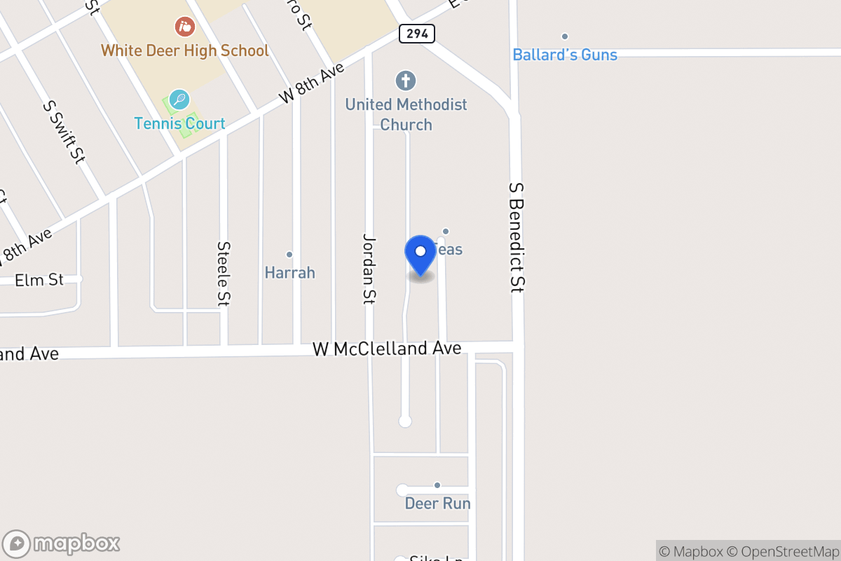 Map of 836  Floyd , White Deer, Tx 79097, White Deer