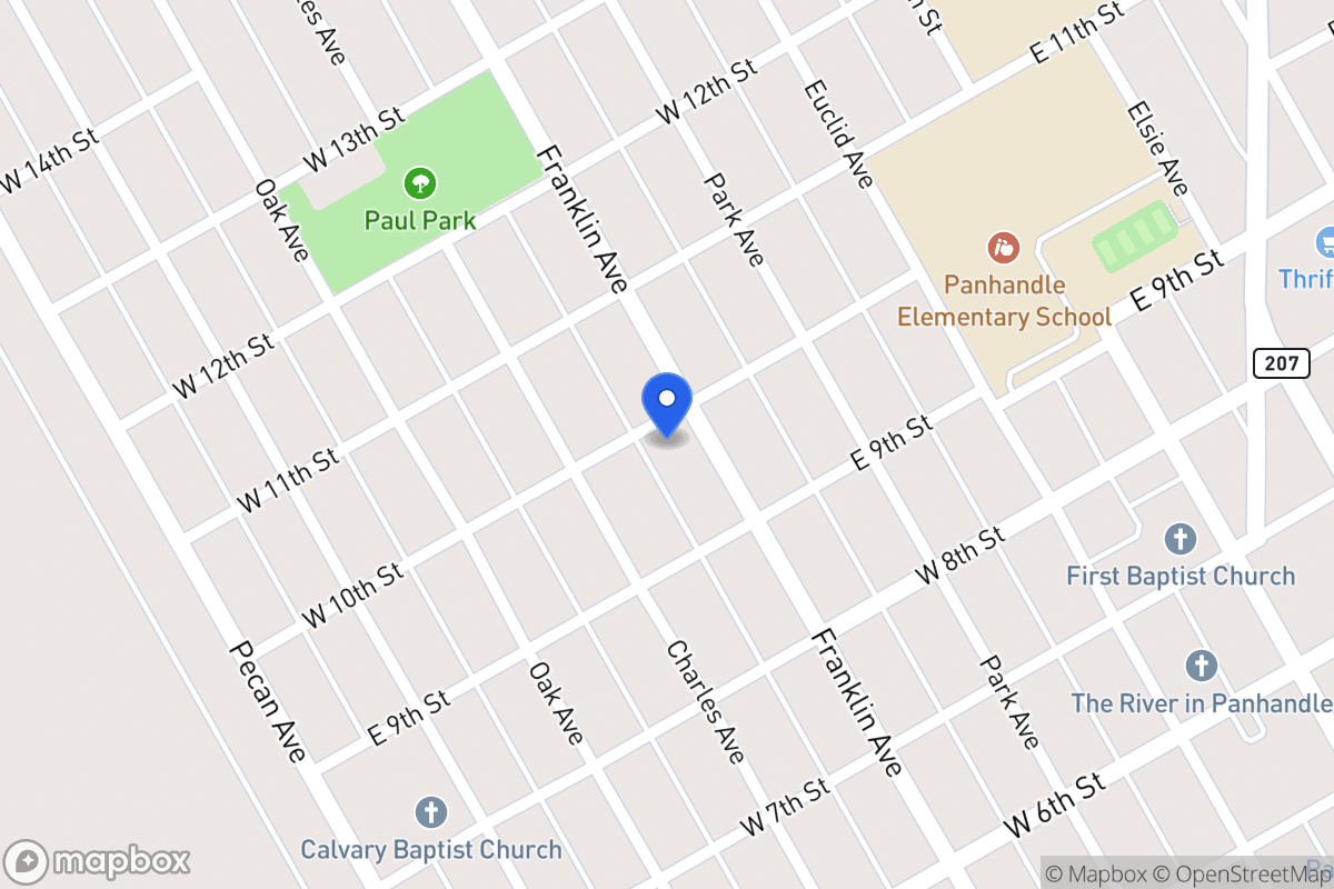 Map of 911  Franklin , Panhandle, Tx 79068, Panhandle