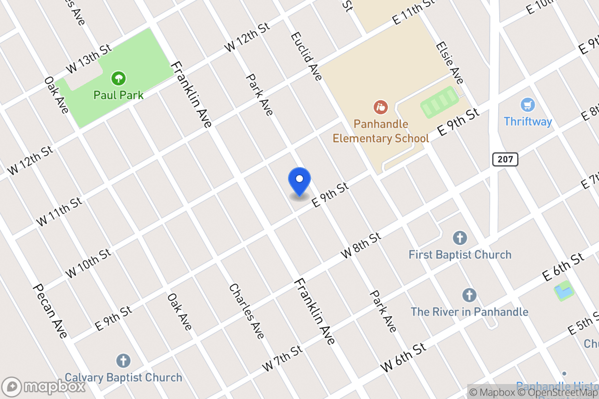 Map of 901  Park , Panhandle, Tx 79068, Panhandle
