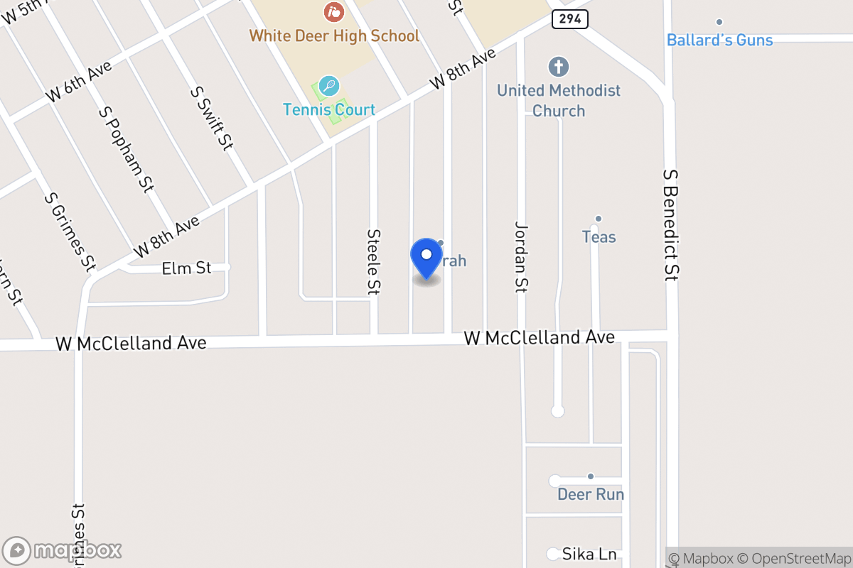 Map of 834  Texas , White Deer, Tx 79097, White Deer