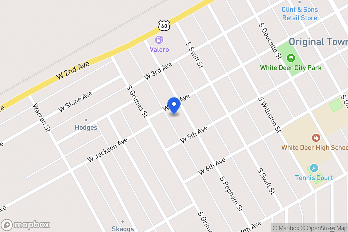 Map of 400  Popham , White Deer, Tx 79097, White Deer