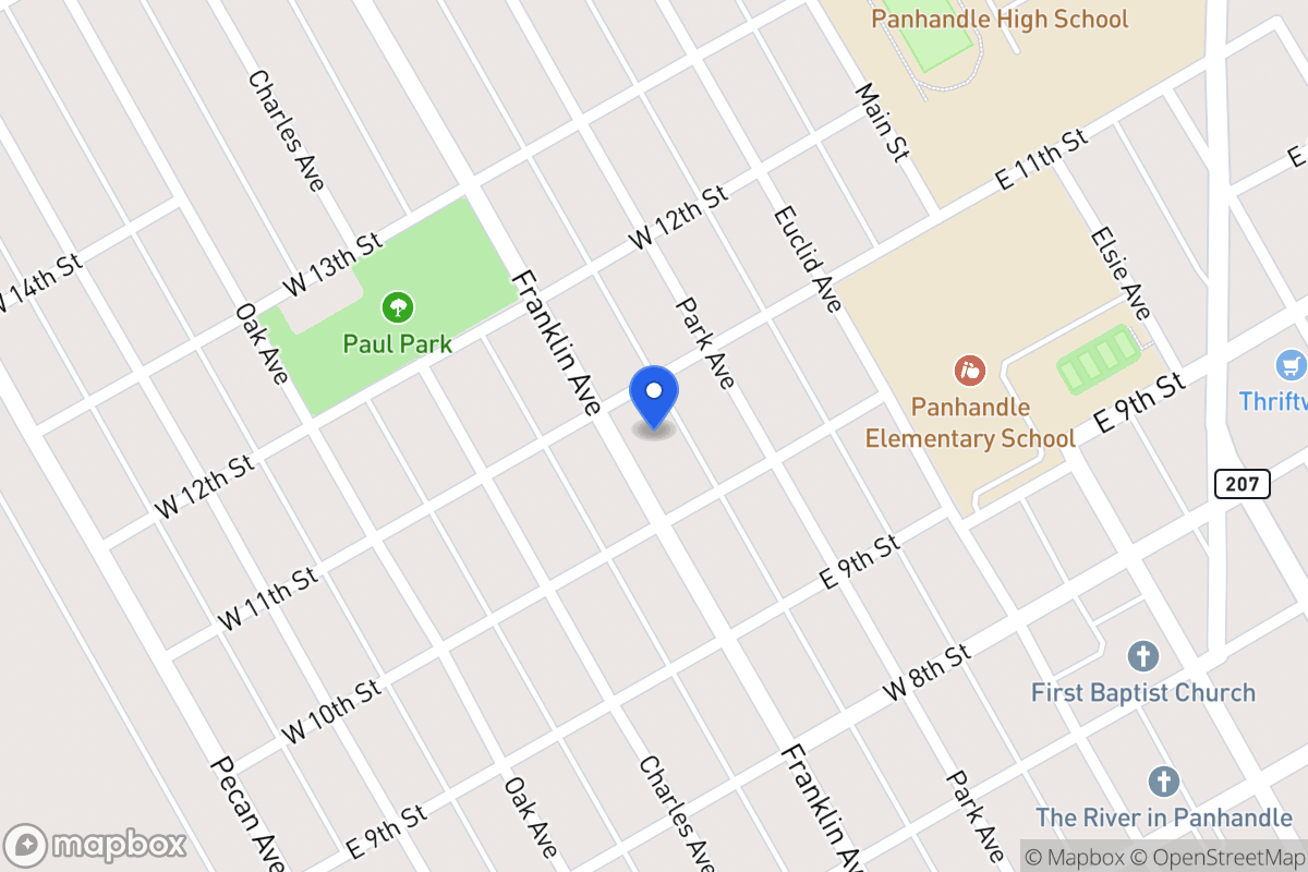 Map of 1006  Franklin , Panhandle, Tx 79068, Panhandle