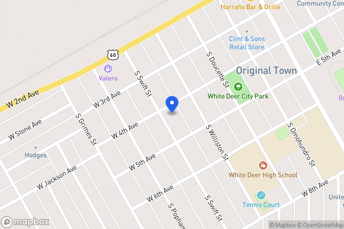 Map of 401  Swift , White Deer, Tx 79097, White Deer