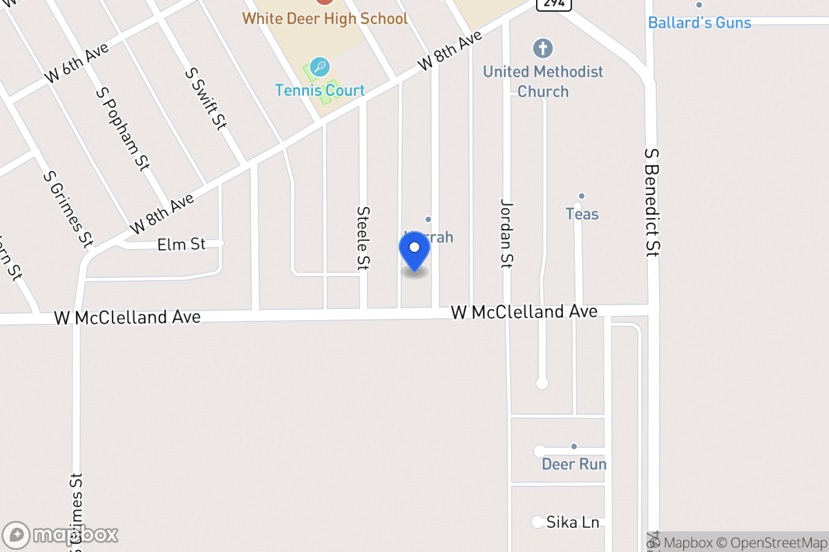 Map of 836  Texas , White Deer, Tx 79097, White Deer