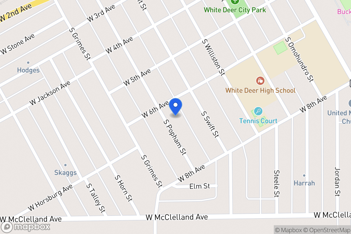 Map of 605  Popham , White Deer, Tx 79097, White Deer