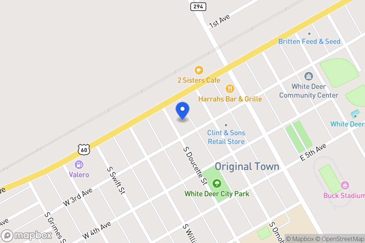 Map of 209  Doucette , White Deer, Tx 79097, White Deer