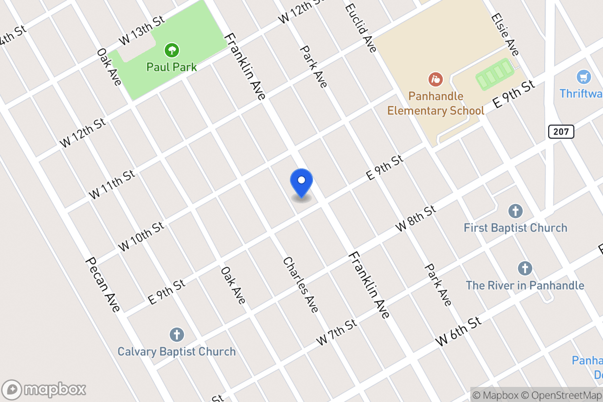 Map of 901  Franklin , Panhandle, Tx 79068, Panhandle