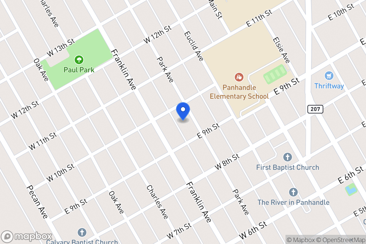 Map of 907  Park , Panhandle, Tx 79068, Panhandle