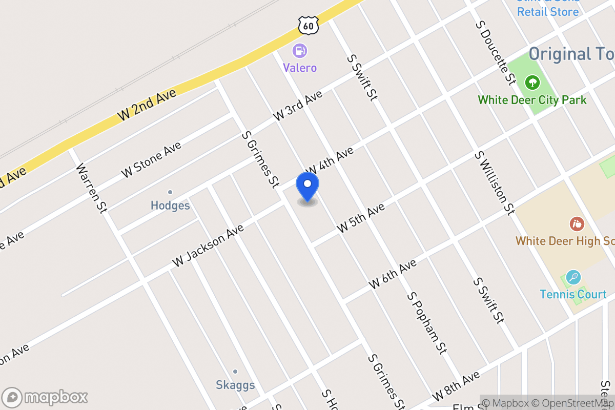 Map of 405  Grimes , White Deer, Tx 79097, White Deer