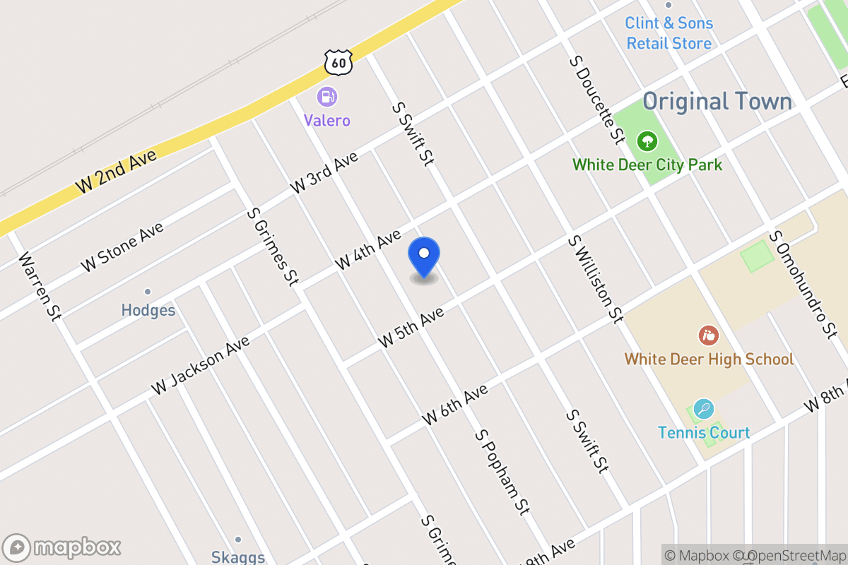 Map of 411  Popham , White Deer, Tx 79097, White Deer