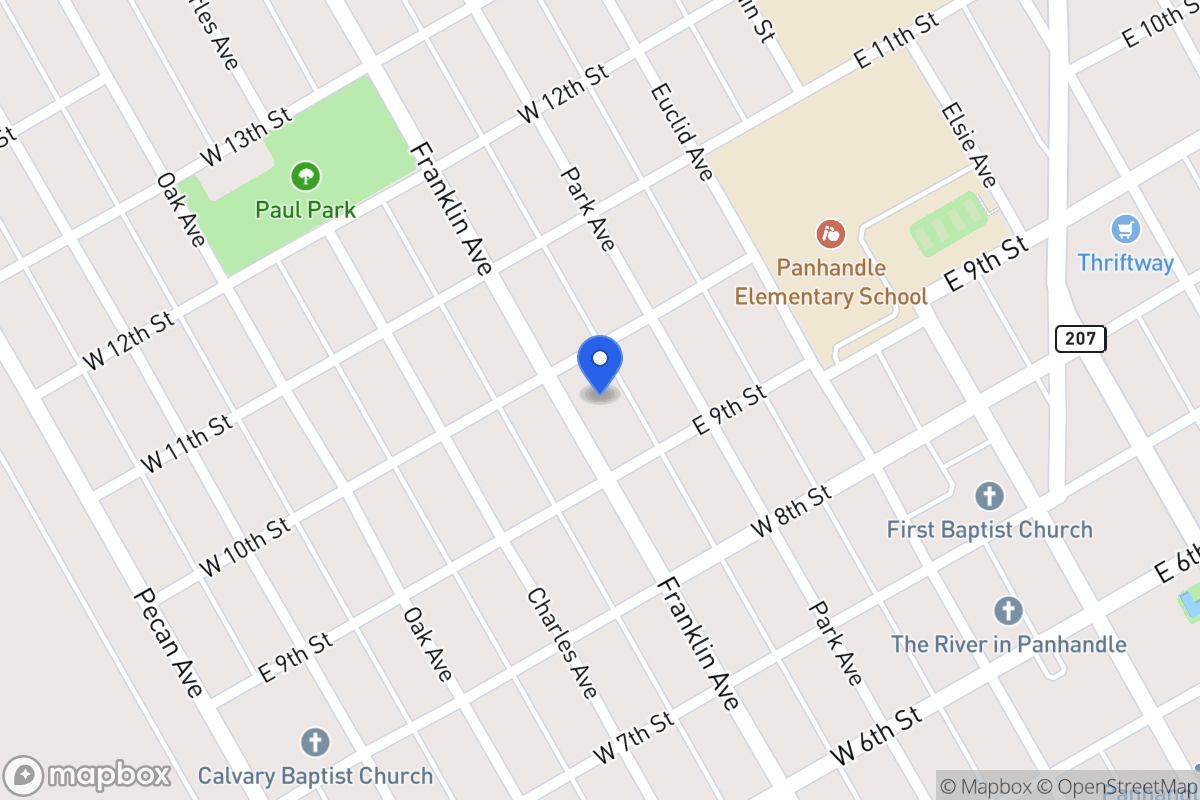 Map of 908  Franklin , Panhandle, Tx 79068, Panhandle