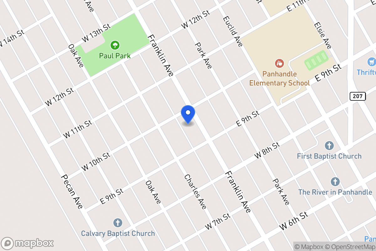 Map of 907  Franklin , Panhandle, Tx 79068, Panhandle