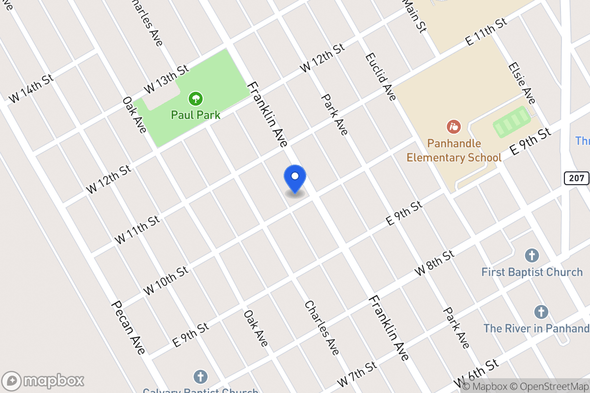 Map of 1001  Franklin , Panhandle, Tx 79068, Panhandle