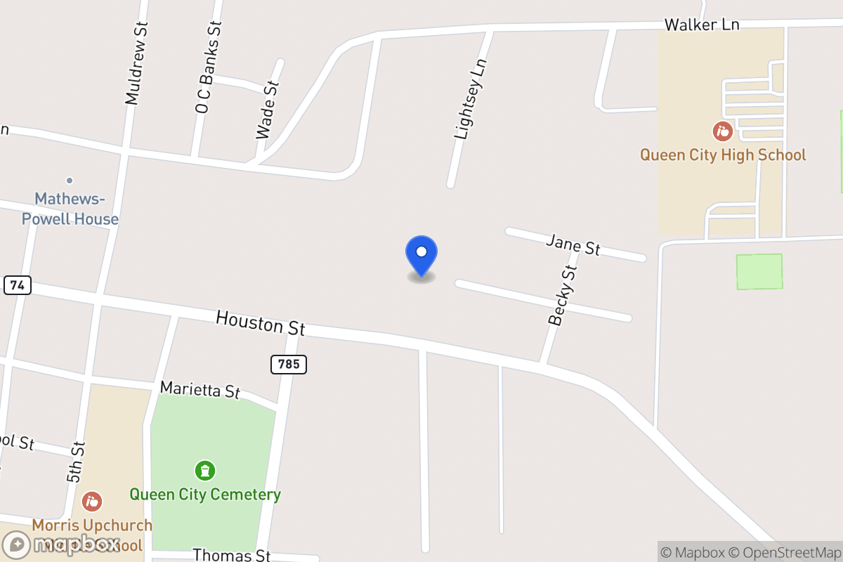 Map of 801  Judy St , Queen City, Tx 75572, Queen City