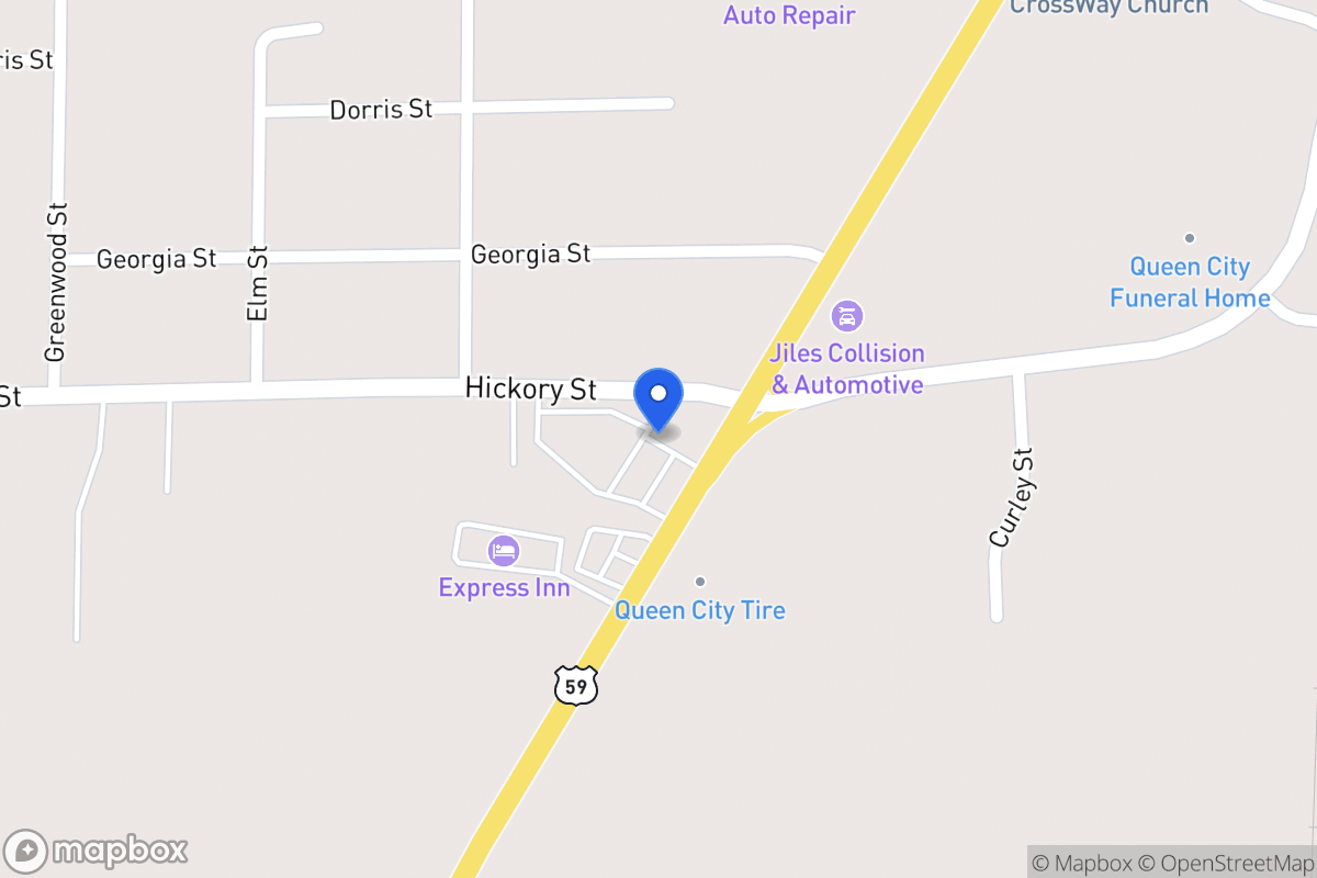 Map of 309  Hwy 59 , Queen City, Tx 75572, Queen City