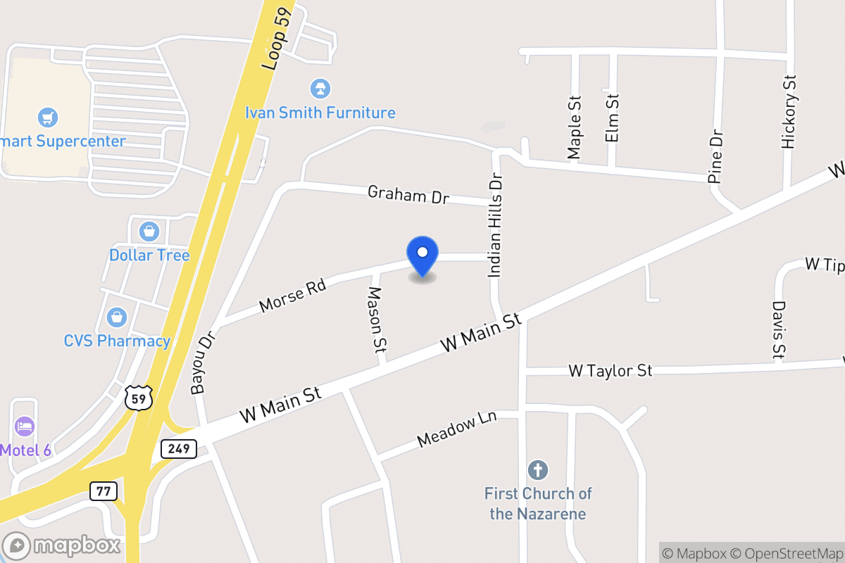 Map of 805  Morse Rd , Atlanta, Tx 75551, Atlanta