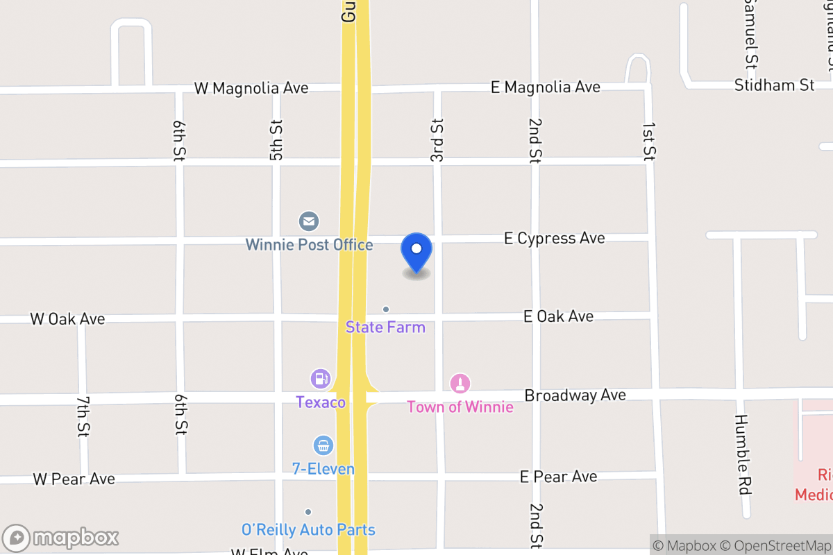 Map of 3rd Street, Winnie, Tx 77665, Winnie