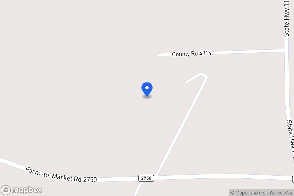 Map of 468  Fm 2750 E , Troup, Tx 75789, Troup